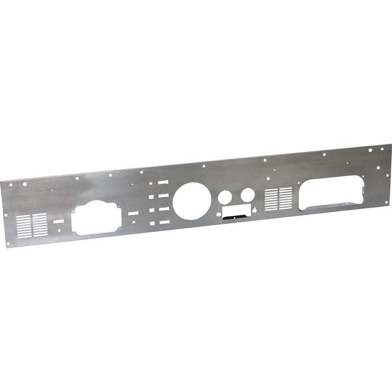 Kentrol brushed silver stainless steel dash panel with radio opening for 1977-1986 Jeep CJ models