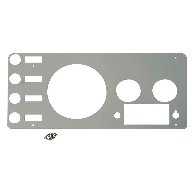 Polished silver gauge cover for 1977-1986 Jeep CJ dashboard trim