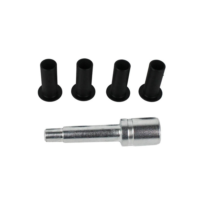Textured black Kentrol door hinge liners for Jeep CJ, YJ, and TJ door hinges.