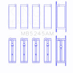 King MB5245AM0.25 main bearing set (+0.25mm) for Nissan 2.4L KA24E and KA24DE engines.