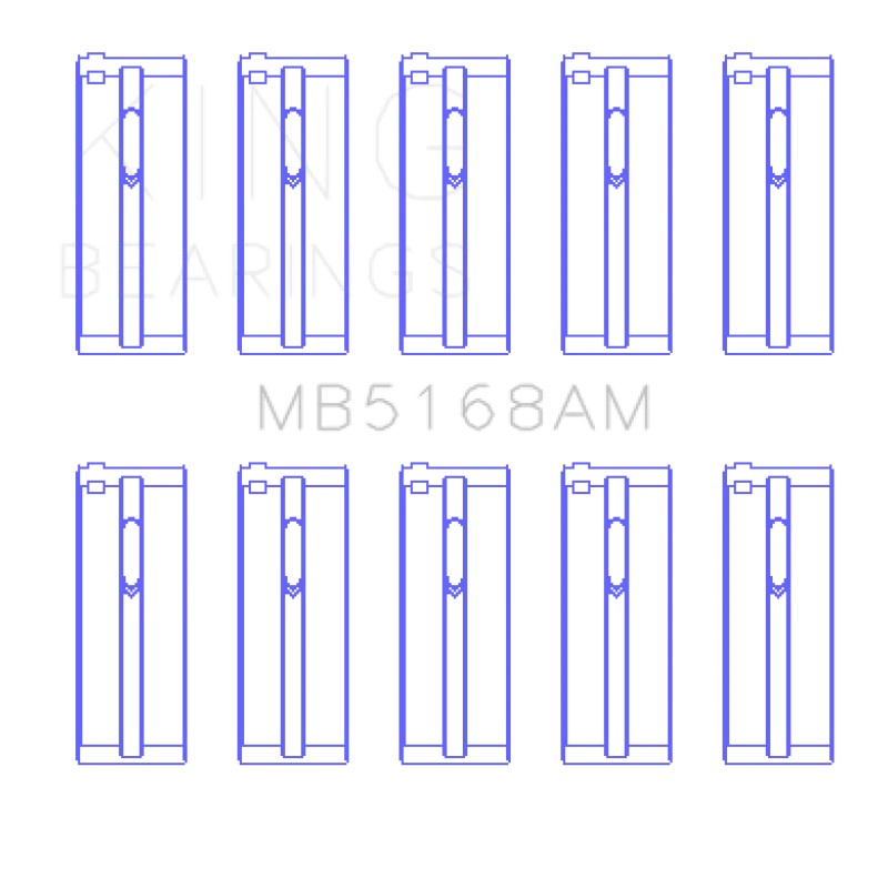 King Engine Bearings MB5168AM main bearing set in standard size for Acura and Honda F-series engines