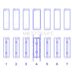 King Engine Bearings MB7776GPC main bearing set for BMW 3.0L N52, N53, and N55 B30A engines.