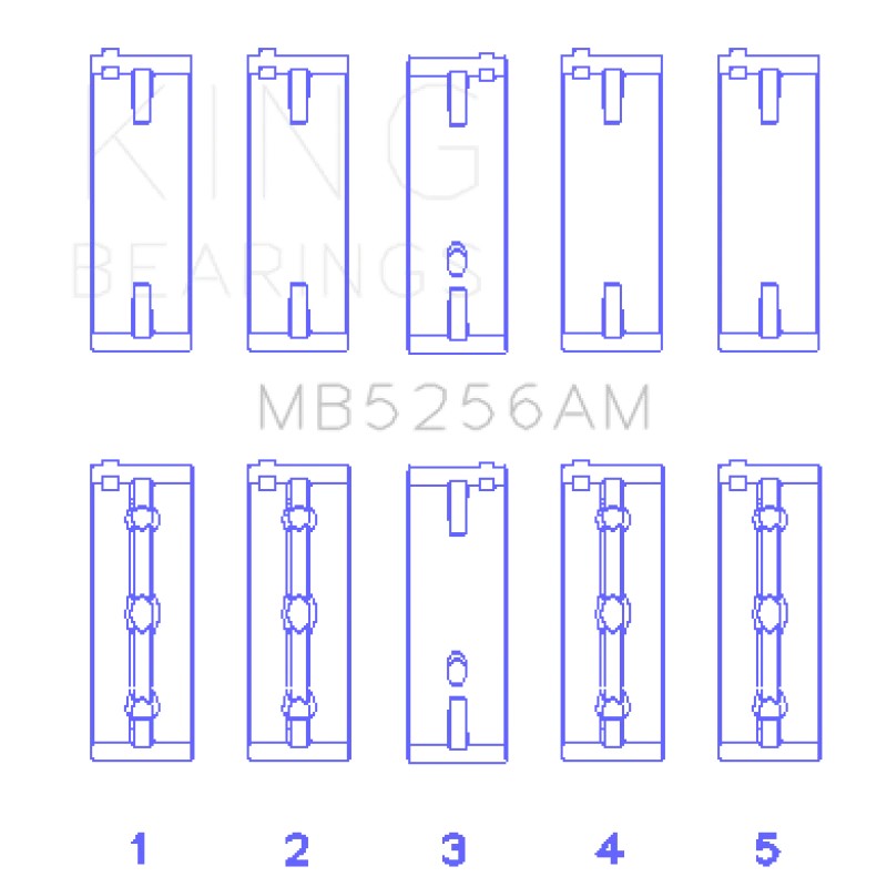 King Engine Bearings MB5256AM standard size main bearing set for 2.0L G4GC engines.