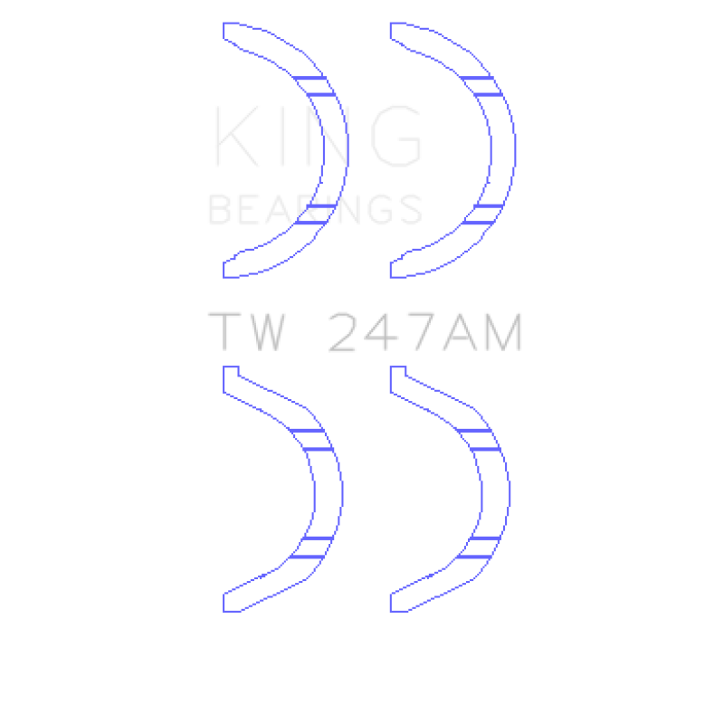 King Engine Bearings TW247AM thrust washer set for Mitsubishi 6G72 and Hyundai G6AV V6 engines.
