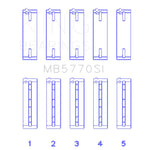 King Engine Bearings SI-Series main bearing set, part number MB5770SI, in standard size for Nissan/Infiniti V8 engines.