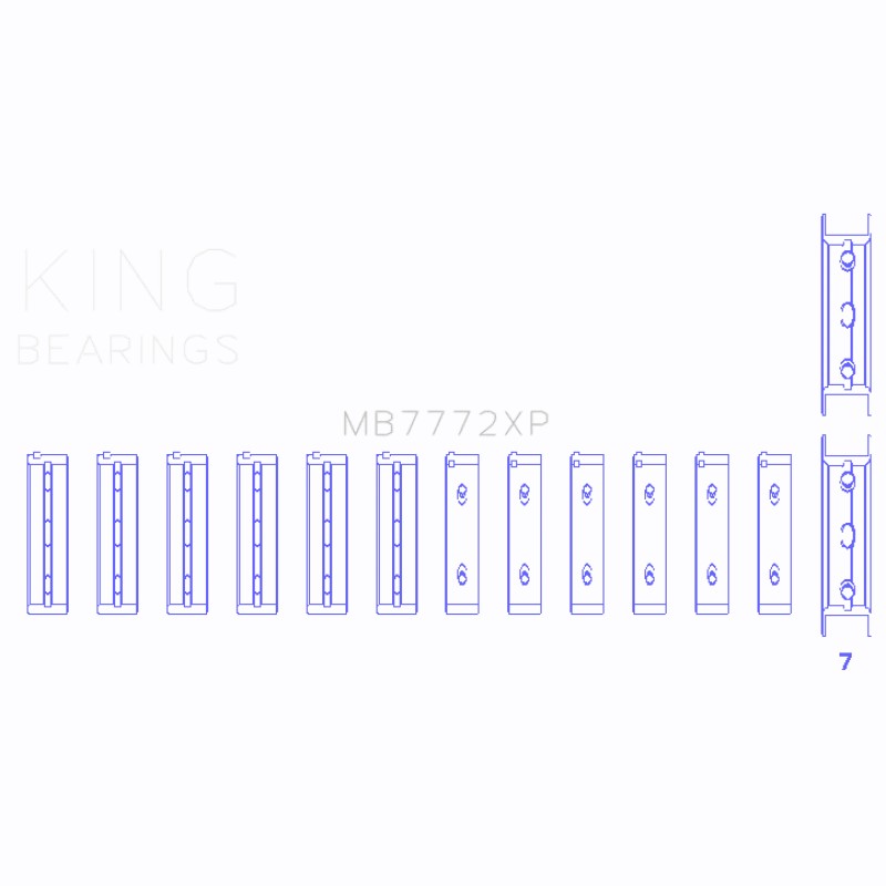 King Engine Bearings Subaru EZ30/EZ30D Performance Main Bearing Set - Size STD