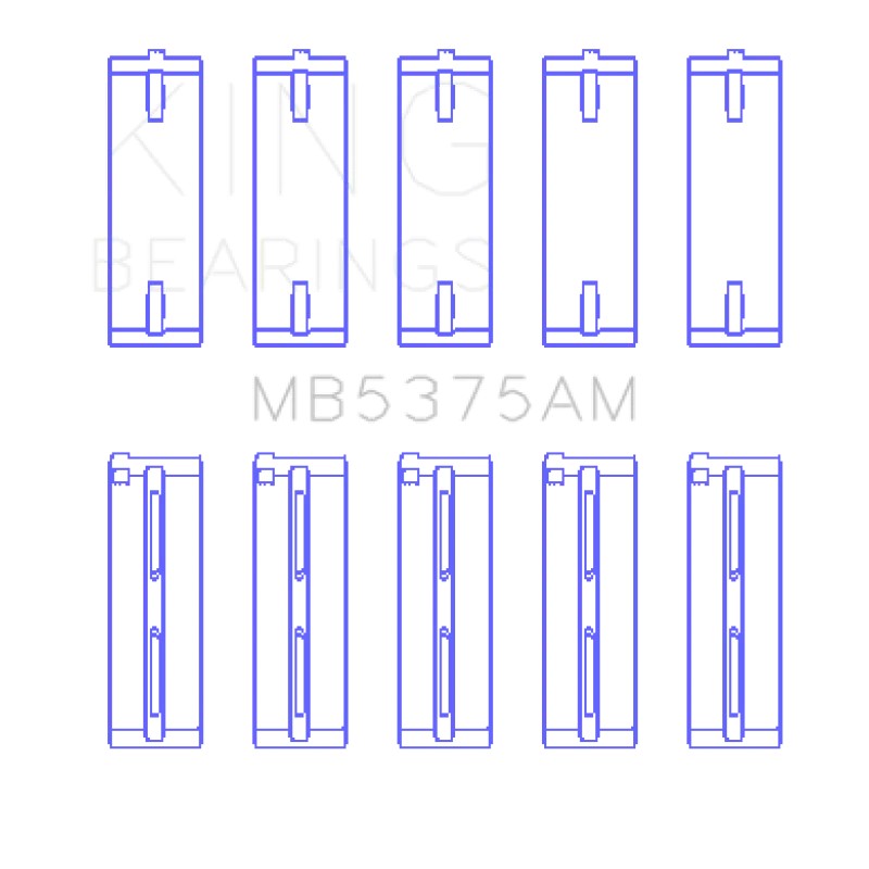 King Engine Bearings MB5375AM crankshaft main bearing set for Toyota 2ZZGE engine series