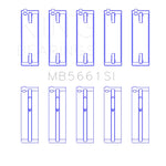 King Engine Bearings MB5661SI silicon bi-metal aluminum main bearing set in standard size.