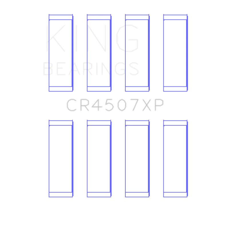 Set of four King connecting rod bearings for Mazda MZR and Ford Duratec 2.3L engines.