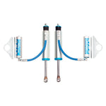 King Shocks 25001-184 front 2.5 remote reservoir shocks for 2001-2010 Chevrolet Silverado and GMC Sierra 2500/3500.