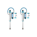 King Shocks 2.5 inch diameter rear remote reservoir shocks with blue anodized billet hardware for 2007-2017 Toyota Tundra.