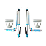 Pair of King Shocks 2.5-inch diameter rear remote reservoir shocks with compression adjusters for Toyota Land Cruiser