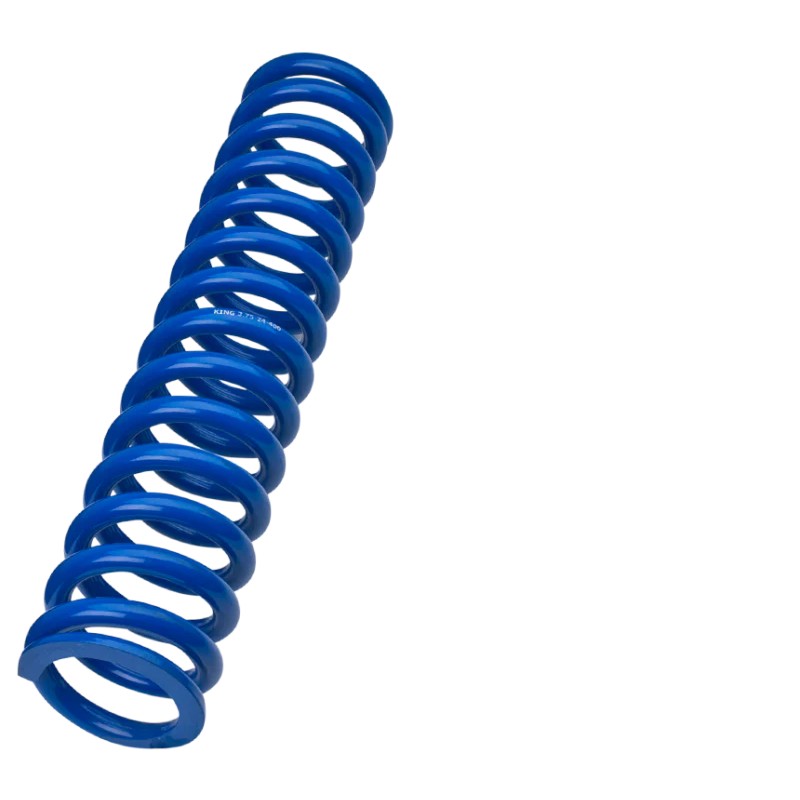 King Shocks blue coilover spring with a 3.75 inch inside diameter, 16 inch length, and 700lb rate.