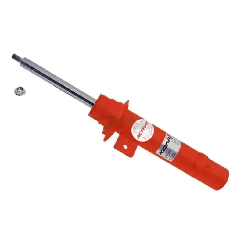 Koni Special Active front driver side shock absorber in red finish for 2014-2023 Mini Cooper models.