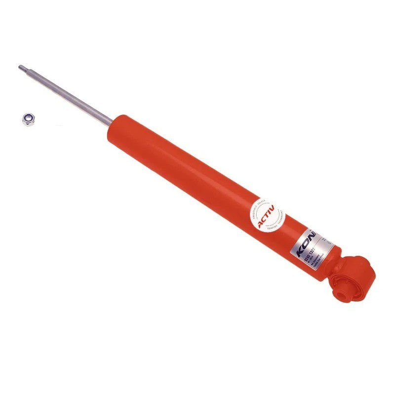 Red Koni Special Active 8245 series twin-tube rear shock absorber for Audi and Volkswagen IRS models.