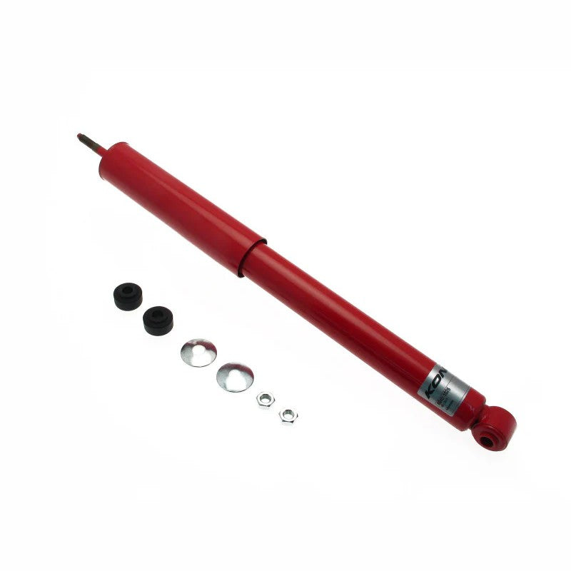 Koni Special D Red 8040 series rear shock absorber with red finish and 1-1/2 inch lower mounting bushing.
