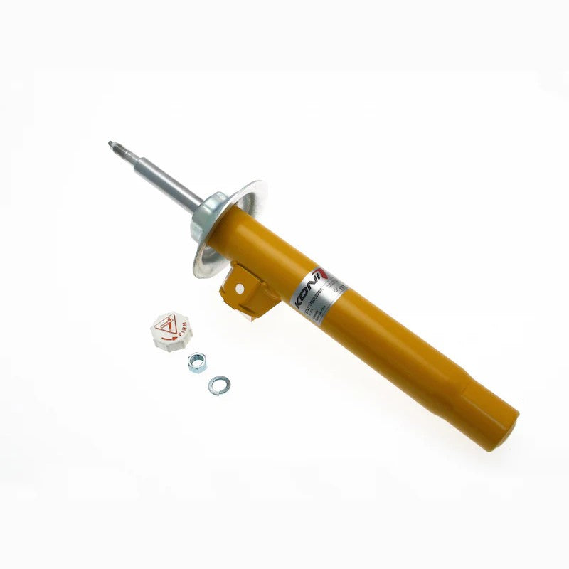Koni Sport Yellow externally adjustable twin-tube left front strut for 2003-2008 BMW Z4.