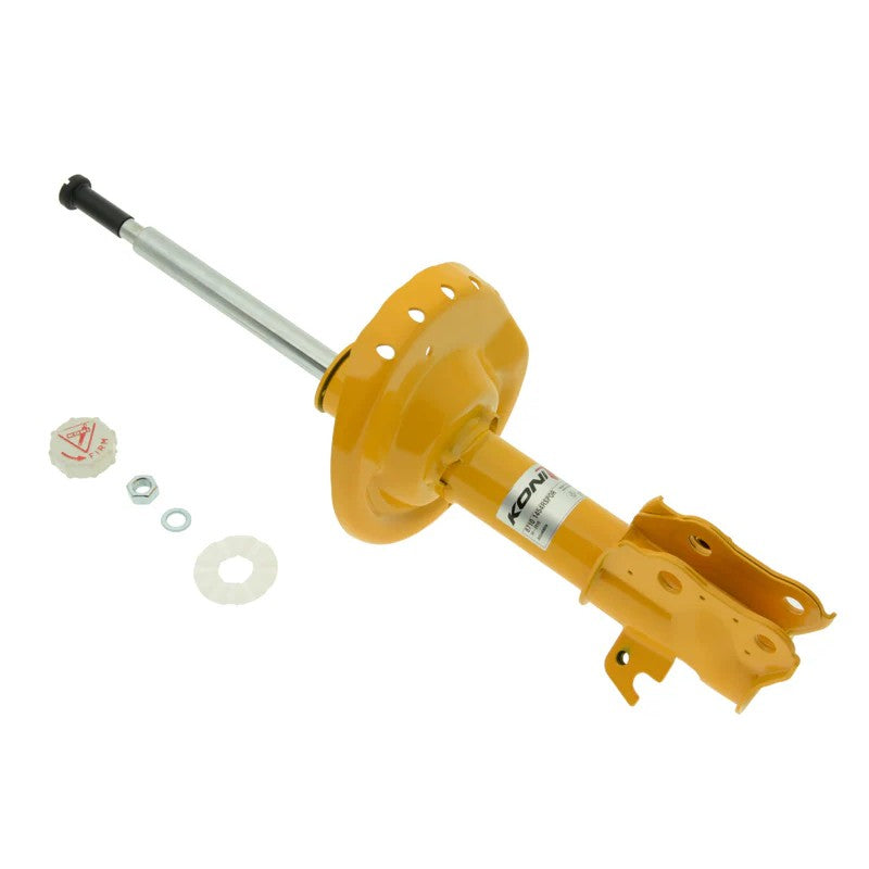 Koni Sport Yellow 8710 Series front right externally adjustable twin-tube strut for 2008-2010 Subaru Impreza.