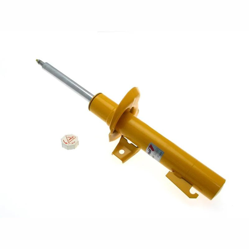 Yellow Koni Sport 8741 Series externally adjustable twin-tube front strut for Volkswagen.