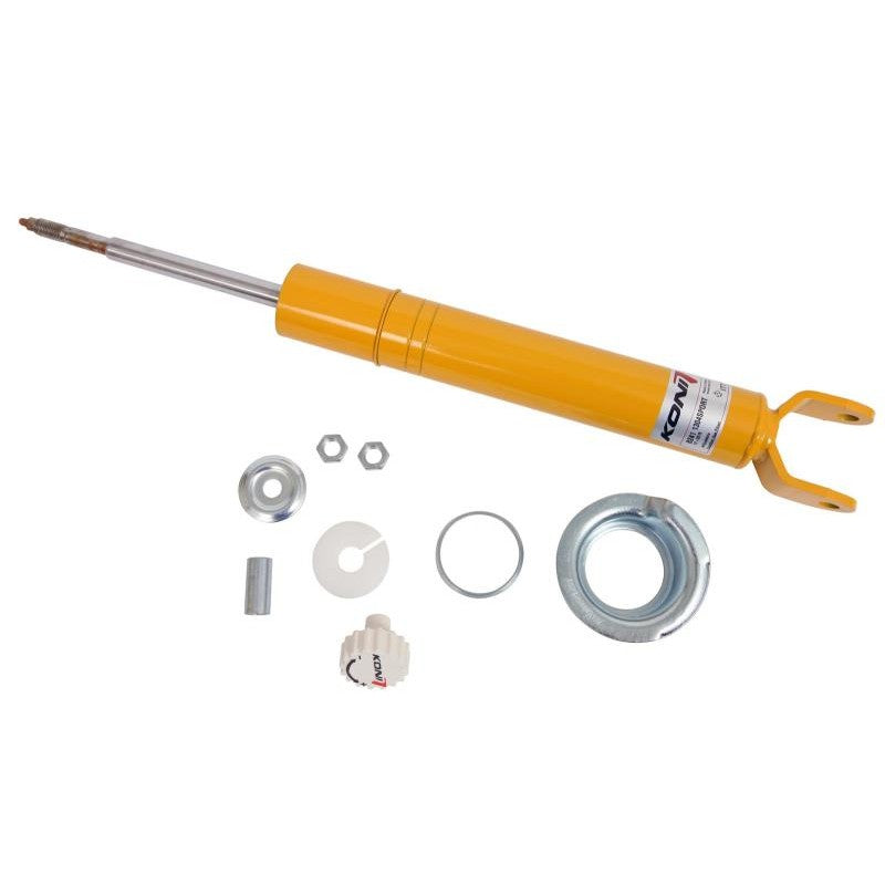 Koni Sport Yellow adjustable front shock absorber for 2016-2023 Mazda MX-5 Miata and 2017-2020 Fiat 124 Spider.