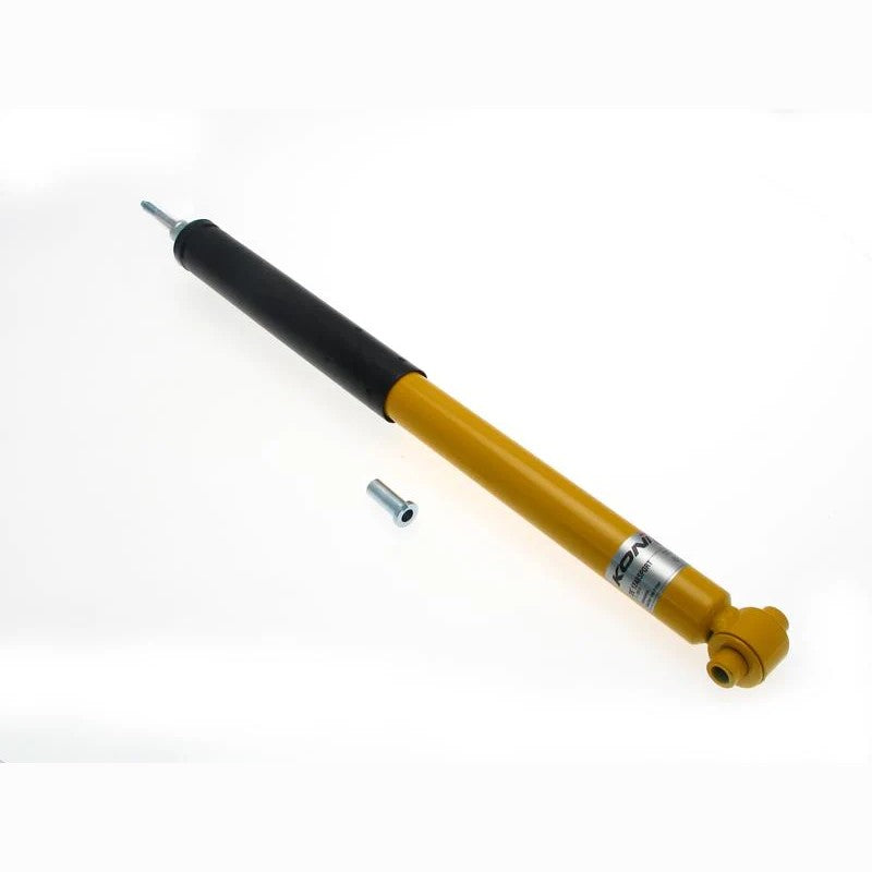Yellow Koni Sport Series 26 mono-tube rear gas shock absorber for 1984-1989 Nissan 300ZX.