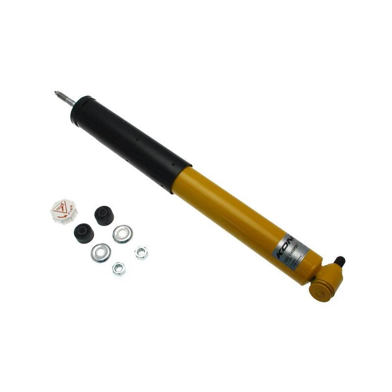Yellow Koni Sport 8241 Series adjustable rear shock absorber for 1993-2002 Chevrolet Camaro and Pontiac Firebird