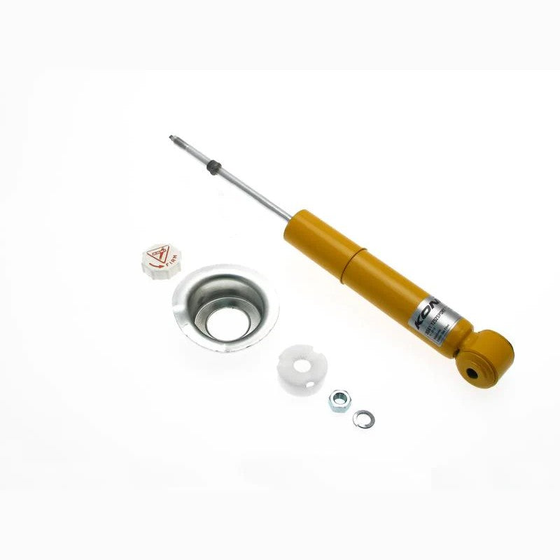 Yellow Koni Sport 8041 Series externally adjustable rear shock absorber for 1999-2005 Mazda Miata.