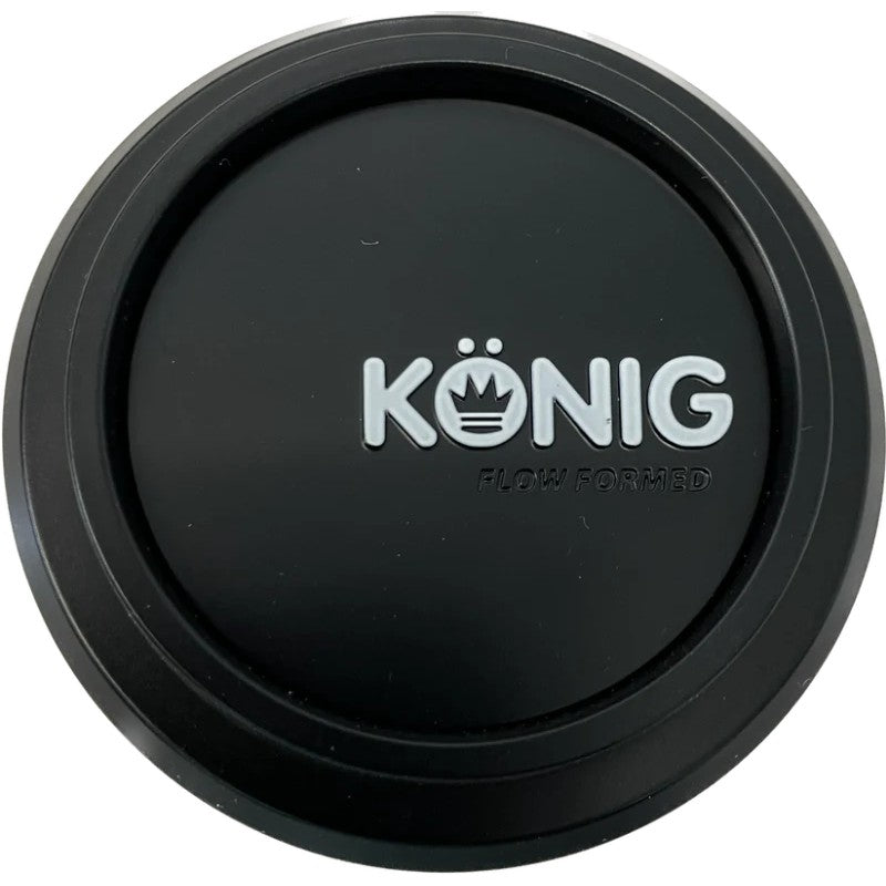 Black Konig Flow Formed pop-in center cap for Heliogram and Neoform wheels