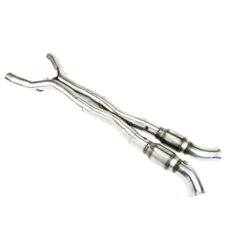 Kooks T304 stainless steel 3-inch X-pipe with high-flow GREEN catalytic converters for 2014-2019 Corvette C7.