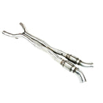 Kooks T304 stainless steel 3-inch X-pipe with high-flow GREEN catalytic converters for 2014-2019 Corvette C7.
