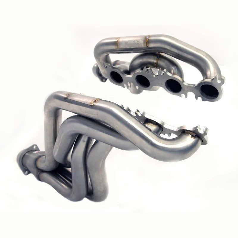 Kooks T304 stainless steel long tube headers with 2-inch primaries and GREEN catted connection pipes for 5.2L Mustang