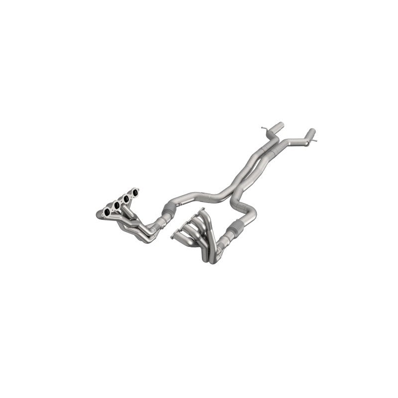 Kooks T304 stainless steel 2-inch longtube headers and 3-inch Green catted X-pipe for Cadillac CT5 V Blackwing.