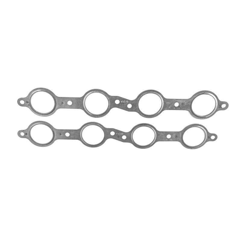 Pair of Kooks Cometic Multi-Layer Steel (MLS) exhaust gaskets for GM LSX cylinder heads.