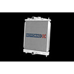 Koyo HH032412 aluminum half-size race radiator for manual 2003-2006 Mitsubishi Evolution 7, 8, and 9.