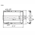 Koyo replacement radiator for 2006-2011 Honda Civic Si manual transmission models