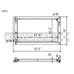 Koyo V2979 aluminum turbo radiator for 2008-2015 Mitsubishi Lancer Evolution X and Ralliart
