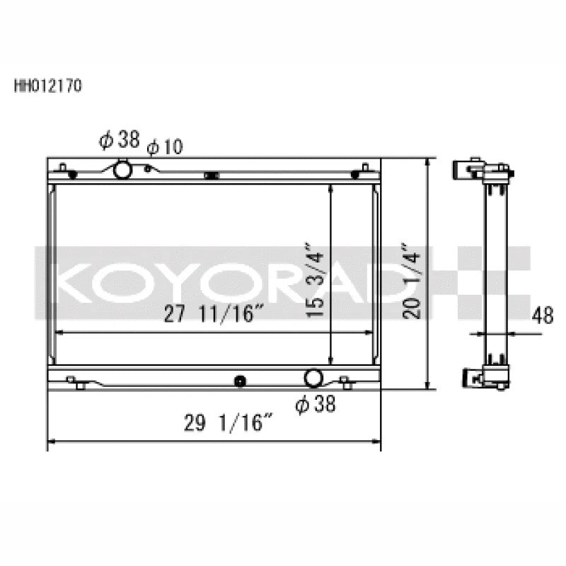 Koyo HH012170 aluminum performance radiator for 2008-2011 Lexus IS F 5.0L