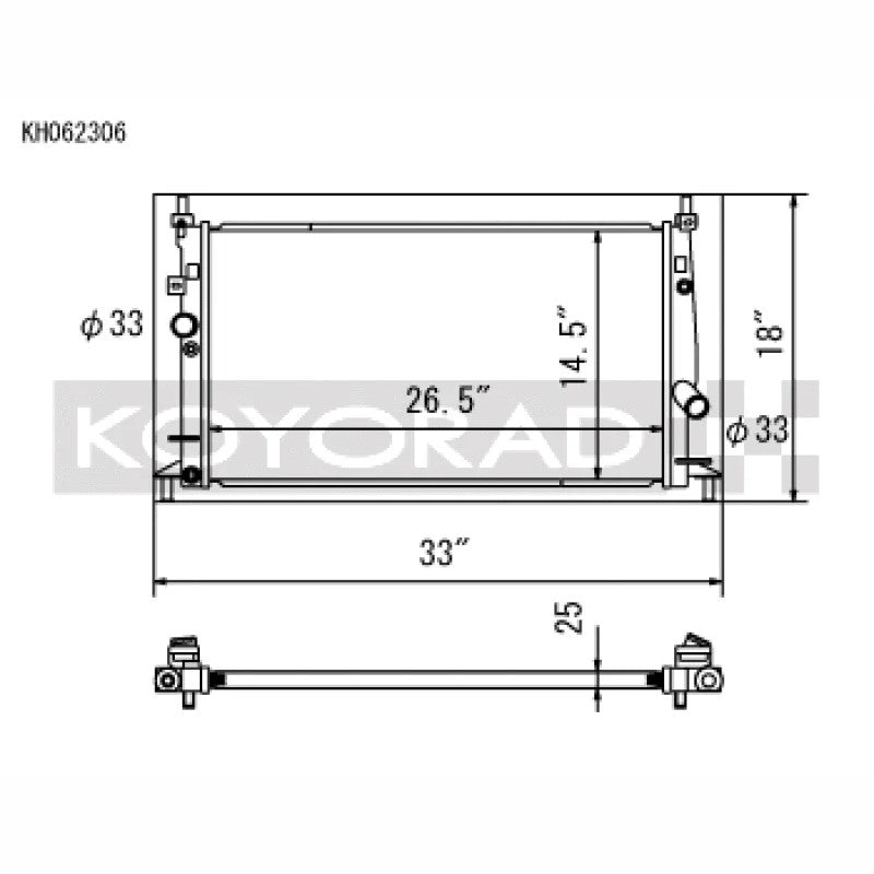 Koyo replacement radiator for 2010-2013 Mazda 3 and Mazdaspeed3 (2.3L / 2.5L), part KH062306