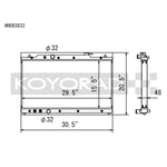 Koyo HH083833 all aluminum performance radiator for 2022-2023 Honda Civic and Acura Integra 1.5L