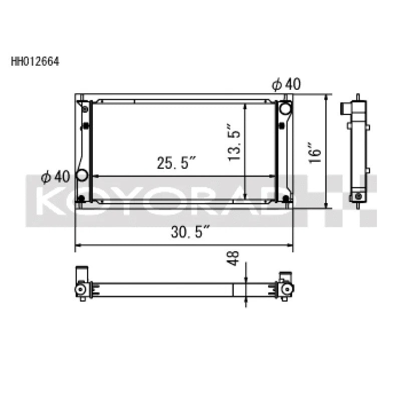 Koyo Competition all-aluminum radiator with TIG-welded tanks for 2022-2024 Toyota GR86 and Subaru BRZ.