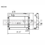 Koyo manual transmission replacement radiator HH022598 for 1968-1973 Nissan 510 with 1.6L engine