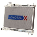 Koyo R022352 aluminum crossflow radiator for 1970-1978 Nissan 240Z, 260Z, and 280Z manual transmission models.