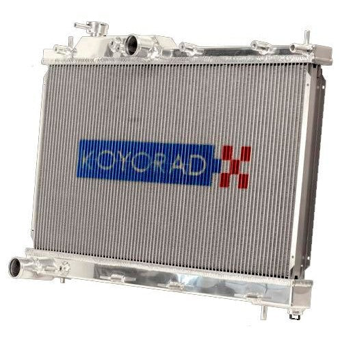 Koyo R022352 aluminum crossflow radiator for 1970-1978 Nissan 240Z, 260Z, and 280Z manual transmission models.