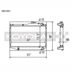 Koyo HH010681 replacement radiator for 1985-1987 Toyota Corolla Sport GTS AE86