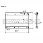 Koyo replacement radiator for 1990-1997 Mazda MX-5 Miata with manual transmission.