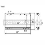 Koyo aluminum replacement radiator for 1991-2005 Acura NSX manual transmission.