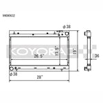 Koyo replacement radiator VH090632 for 1993-1998 Subaru Impreza manual transmission models
