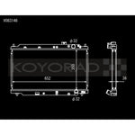 Koyo V083146 replacement radiator for 1994-2001 Acura Integra manual transmission models with OEM shroud mounting points