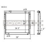 Koyorad VH010513 performance replacement radiator for 1995-2004 Toyota Tacoma V6 manual transmission models.