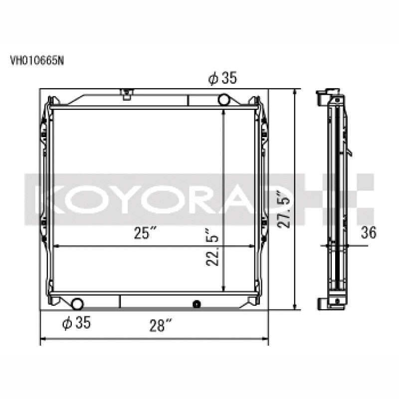 Koyo N-FLO triple pass aluminum radiator VH010665N for 1996-2002 Toyota 4Runner with manual transmission.